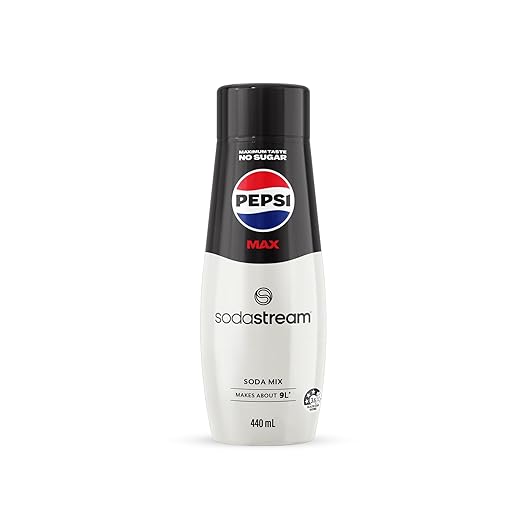 SodaStream Sirup Pepsi Zero Zucker - 1x Flasche ergibt 9 Liter Fertiggetränk, Sekundenschnell zubereitet und immer frisch, 440 ml