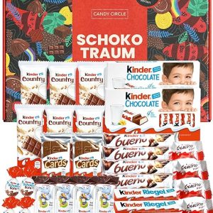 Süßigkeiten Box mit Kinderschokolade - "Schokotraum" von Candy Circle, Wunderschöne Süssigkeiten Box mit Bueno, Kinder Schokolade und Kinder Country, als Geschenk oder Naschbox