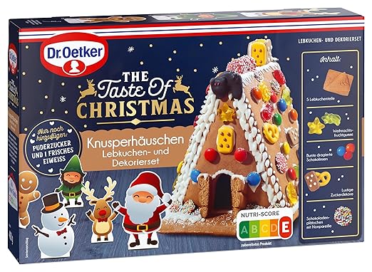 Dr. Oetker Knusper-Häuschen, Lebkuchenhaus und Dekorierset zum Basteln und Verzieren für die Weihnachtszeit- 1 x 403 g – Bild 7