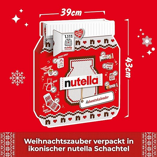 Nutella Adventskalender 2025 - 528g - eine Schokoladen-Adventskalender-Alternative mit 24 festlichen Leckereien und nutella Mini-Geschenken für Kinder und Erwachsene – Bild 3
