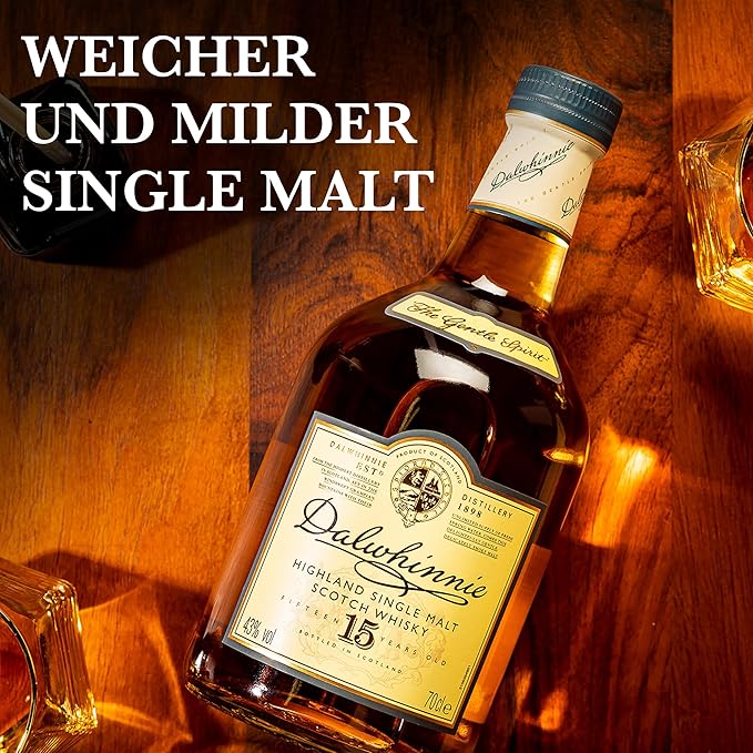 Dalwhinnie 15 Jahre, mit Geschenkverpackung, handgefertigt in den schottischen Highlands, aromatischer Single Malt Scotch Whisky, 43% vol, 700 ml Einzelflasche – Bild 5