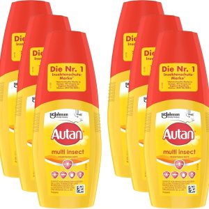 Autan Multi Insect Pumpspray, Multi-Insektenschutz vor Mücken, Stechfliegen und Zecken, 6er Pack (6 x 100 ml)
