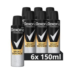 Rexona Men Anti Transpirant Spray Sport Defence Deospray mit 48 Stunden Schutz gegen Körpergeruch und Achselnässe mit Anti-Transpirant-Technologie 6x 150 ml