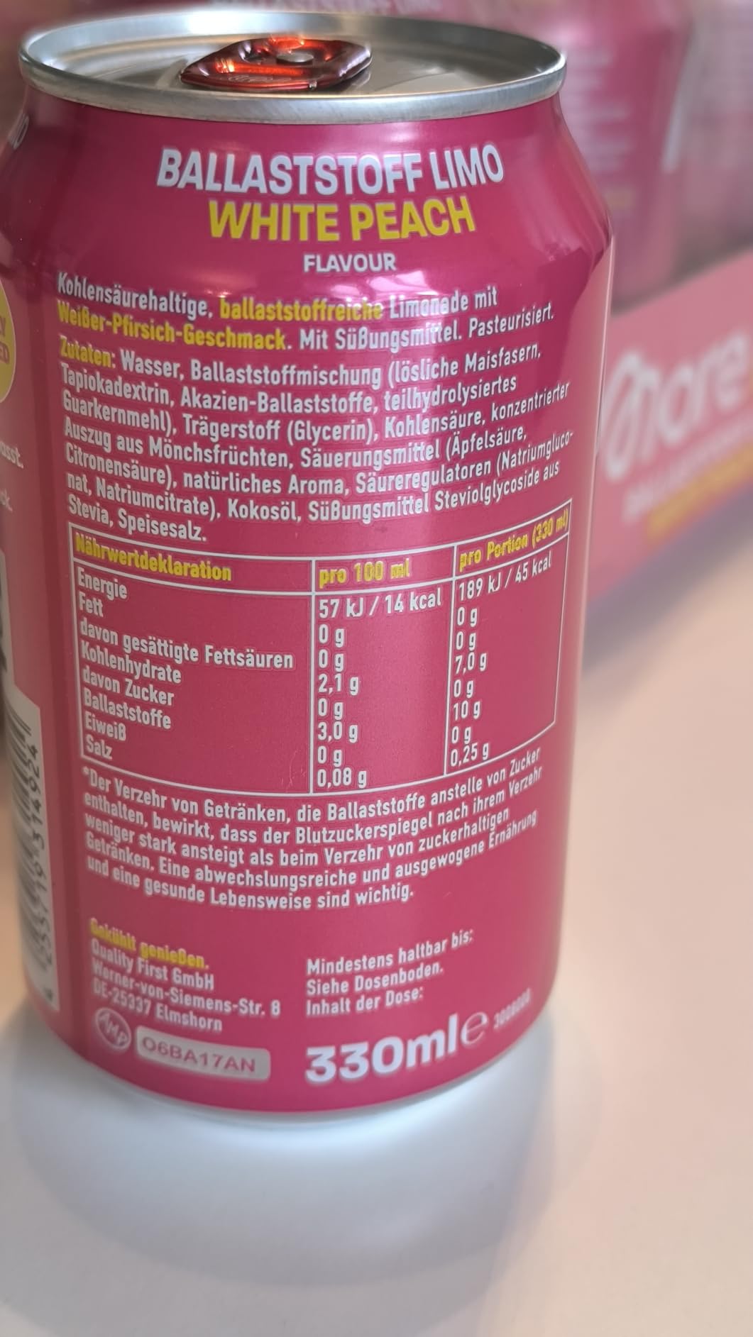 More Fizi, White Peach, 330 ml (12er Pack) – Bild 5
