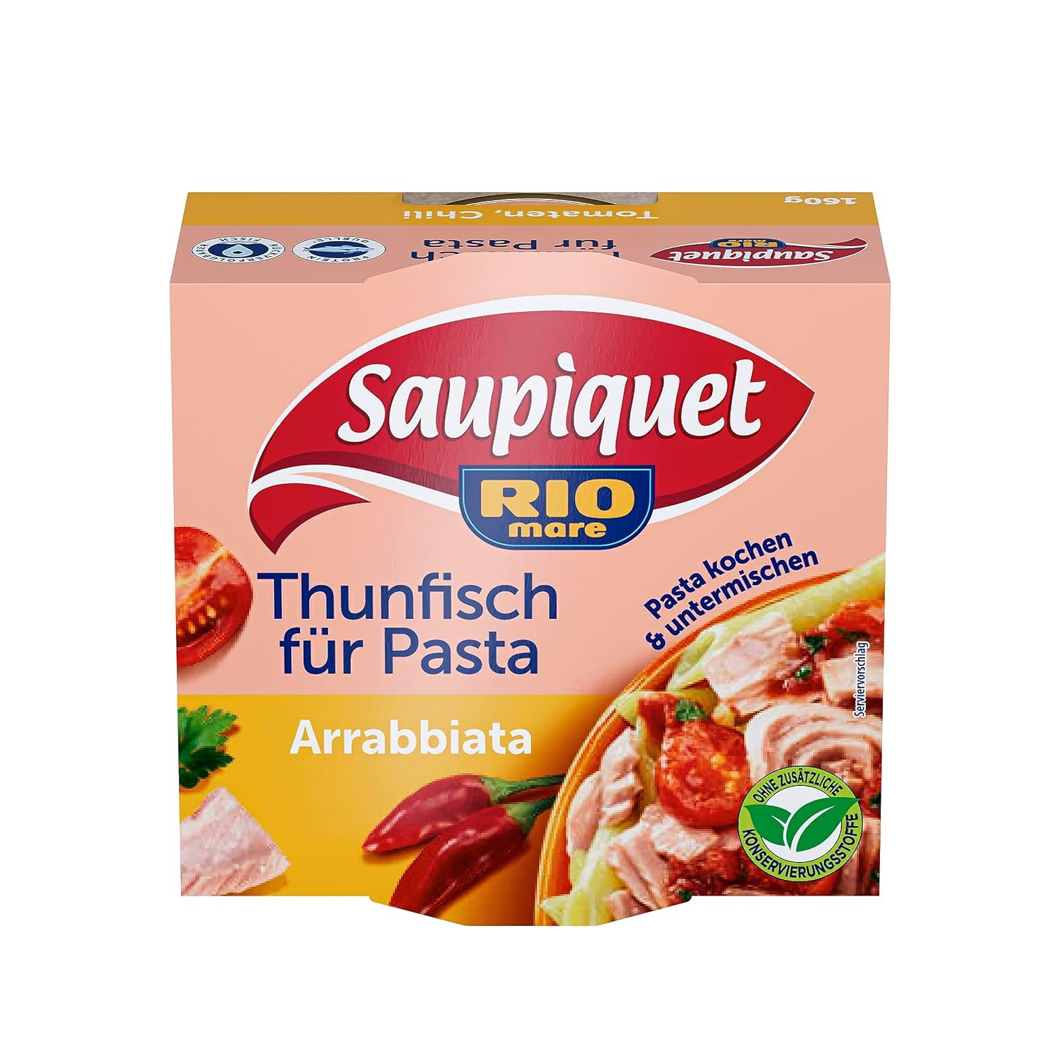 Saupiquet Rio Mare Thunfisch für Pasta, Arrabbiata, 160 g (Packung mit 5) – Bild 4